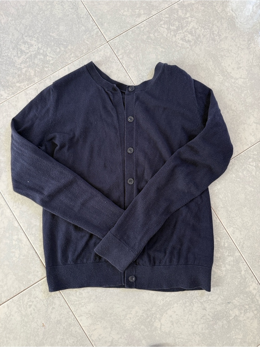 GAP Navy Blue Button-Front Cardigan Sweater from Italy